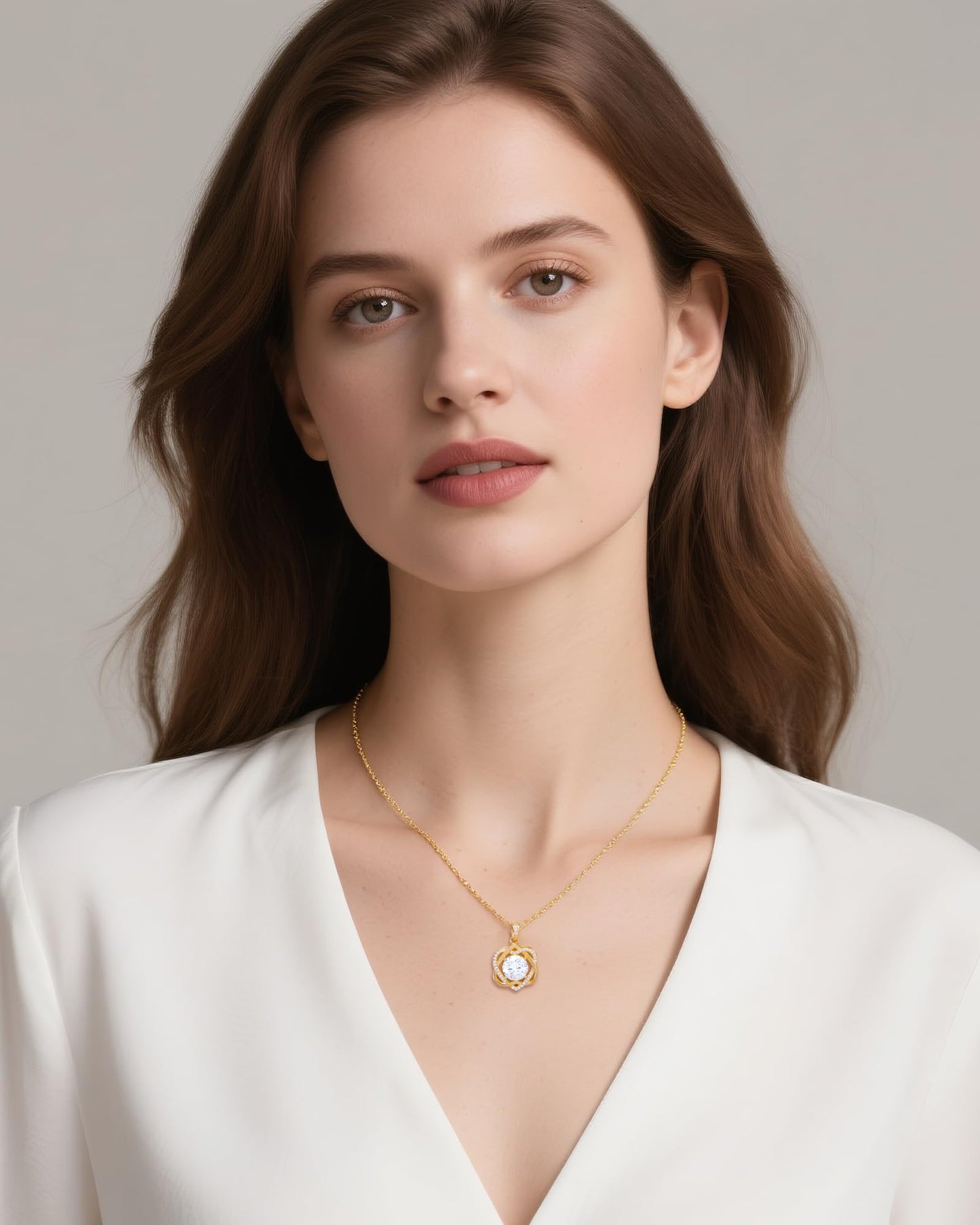 N9NEMUSES Moissanite Heart Pendant Gold Necklaces for Women, 5 Carats Moissanite Sterling Silver Pendant Jewelry, Ideal Anniversary Present or Birthday Gifts for Wife Her Girlfriend Mom Daughter