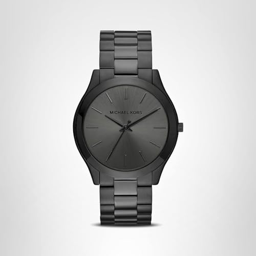 Michael Kors Slim Runway Three-Hand Black Stainless Steel Men's Watch (Model: MK8507)