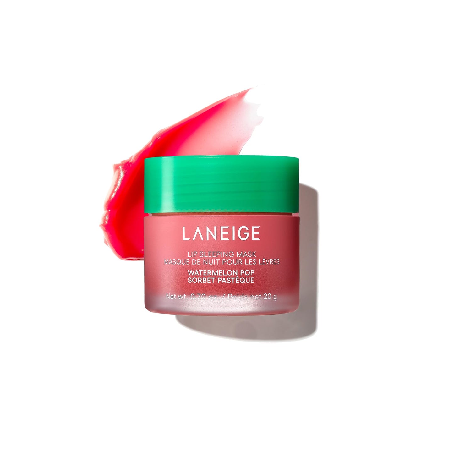 LANEIGE Lip Sleeping Mask, Watermelon Pop: Nourishing Overnight Lip Treatment with Vitamin C, Shea & Murumuru Butter for Hydrating Dry, Flaky Lips