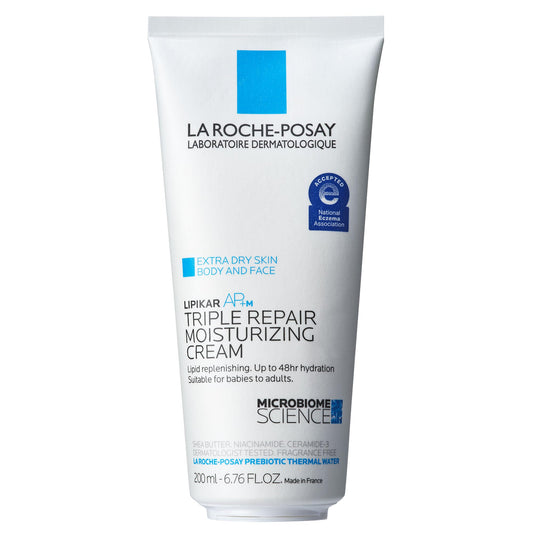 La Roche-Posay Lipikar AP+ Triple Repair Moisturizing Cream, Face & Body Lotion For Dry Skin, Shea Butter & Niacinamide Moisturizer, Gentle Face & Body Cream For Dry, Rough & Sensitive Skin