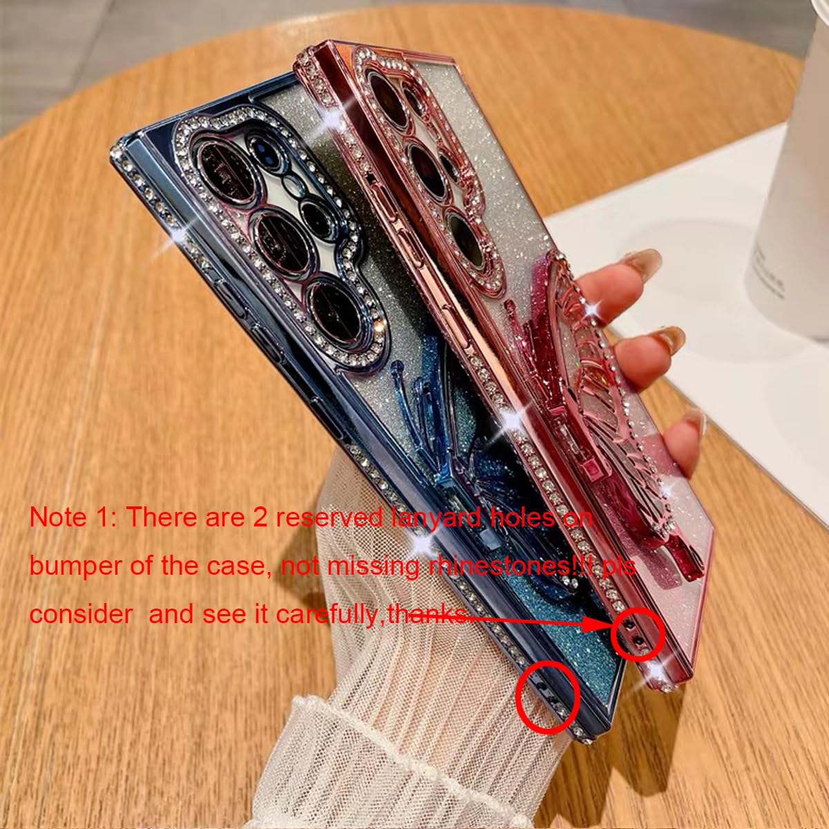 Changjia for Samsung Galaxy S25 Glitter 3D Butterfly Case,Cute Luxury Bling Sparkly Diamond Rhinestone Liquid Flowing Case with Camera Lens Protector TPU Bumper Women Girls Cover for Galaxy S25,Purple