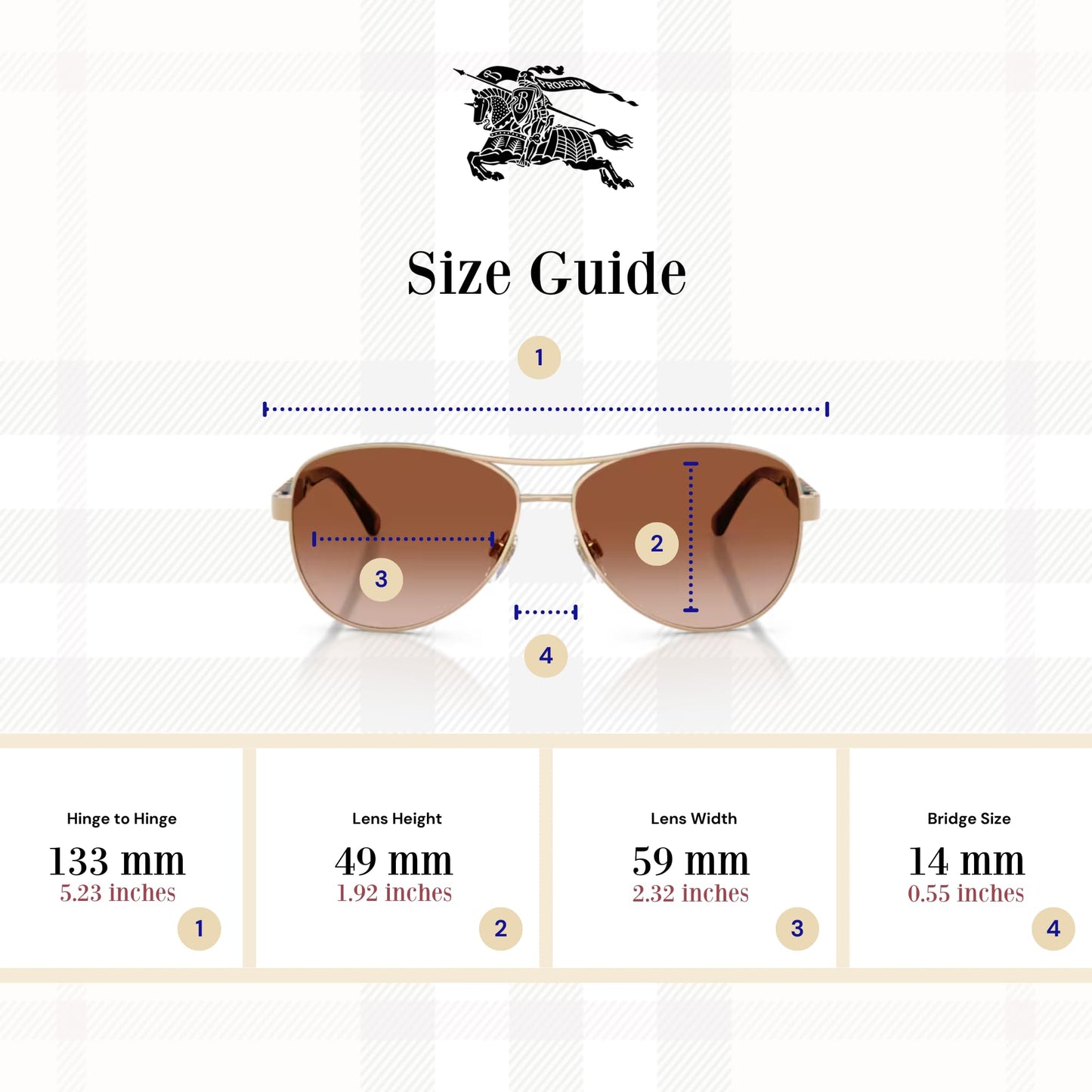 BURBERRY BE3080 114513 59M Light Gold/Brown Gradient Aviator Sunglasses For Women+BUNDLE with ACCESSORY EYEWEAR KIT