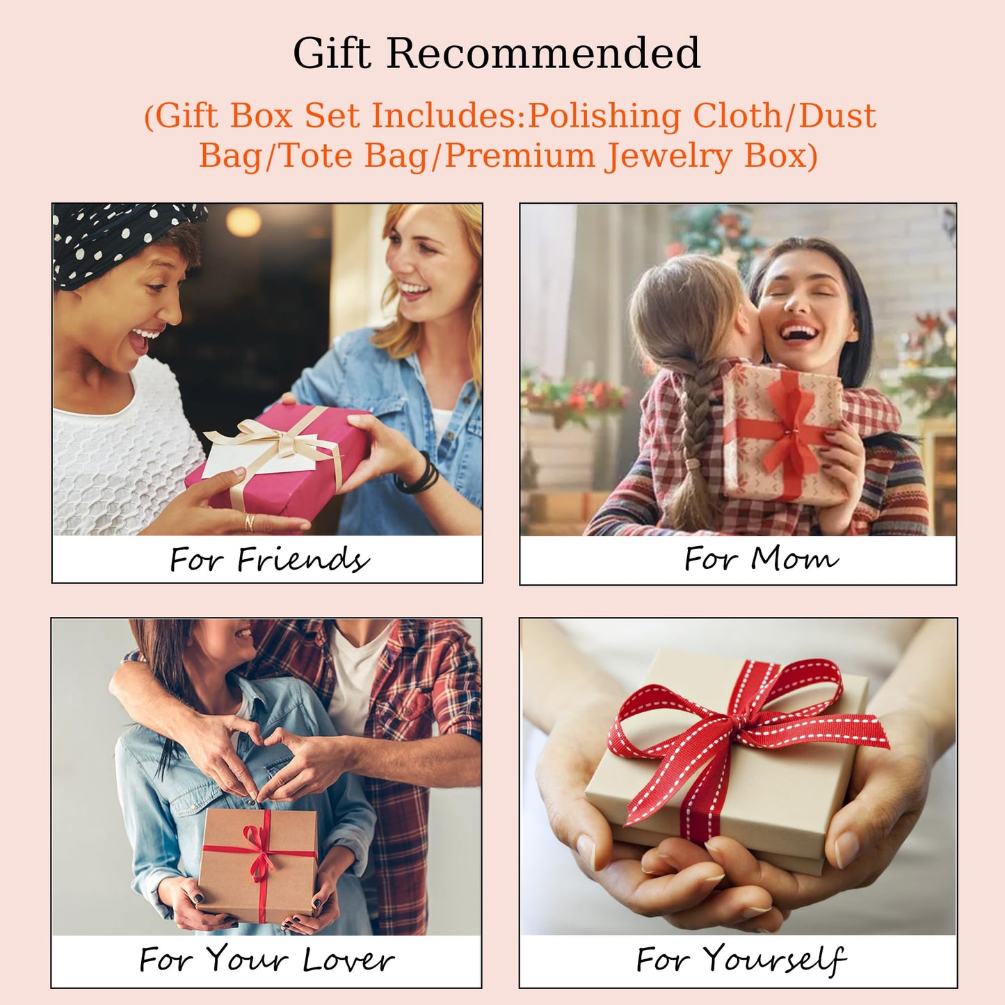 Brillique 14K Gold over S925 Sterling Silver Three-Stone Diamond Pendant Necklace for Women, VVS1 D-Color, Lovely Gift for Birthday (Yellow Gold)